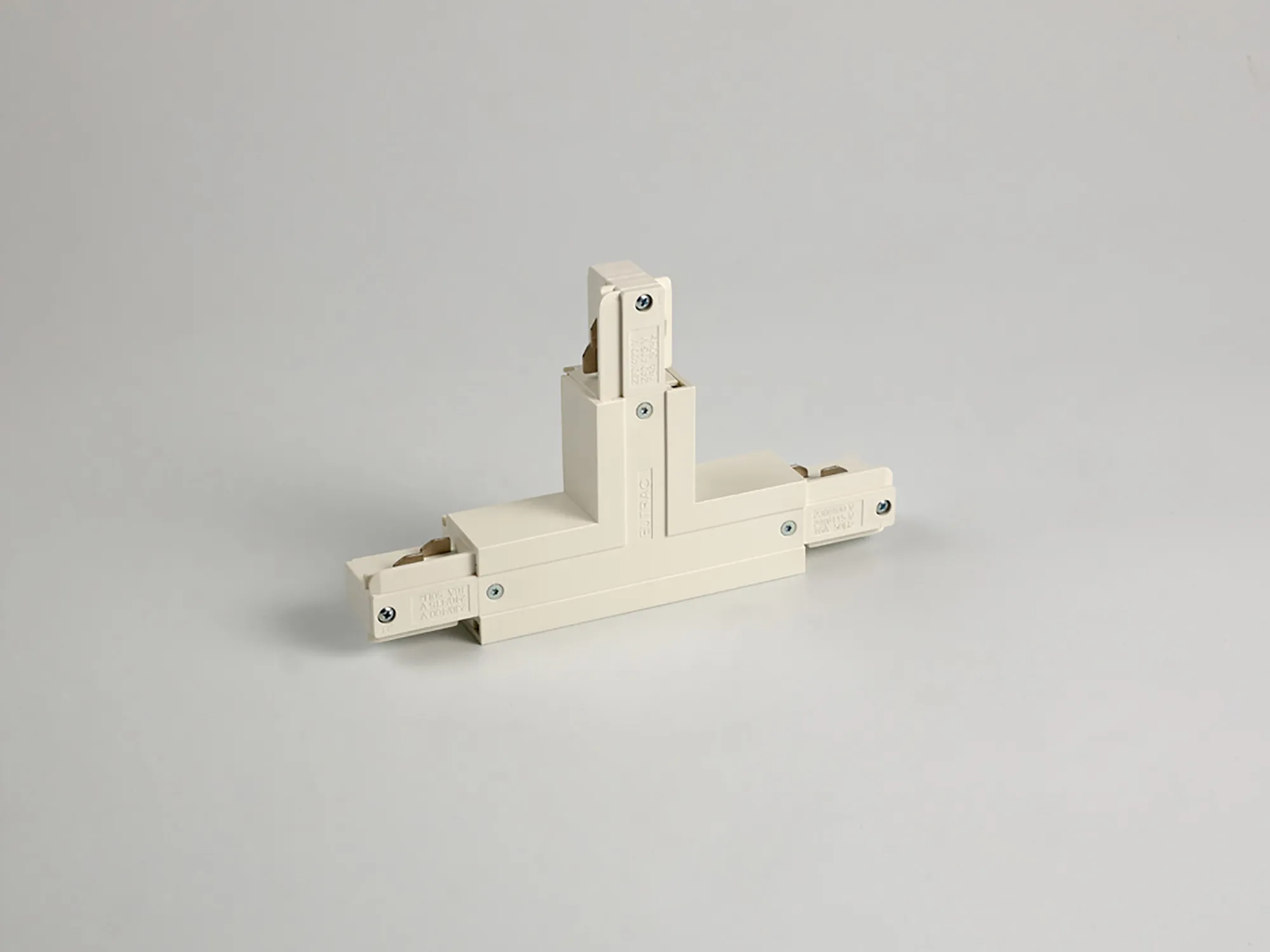 T Coupler With Feeding Option 3 Circuit Surface Mounted Track Earth Outside Left 555 1 1215 1  Eutrac 3 Circuit Surface-White